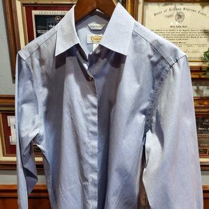 Lovely blue/grey long-sleeved shirt, sz 8, Talbots